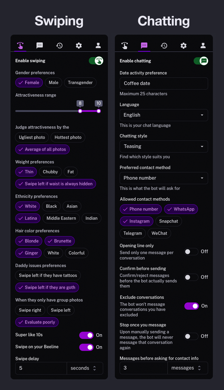 CupidBot Auto controller preview